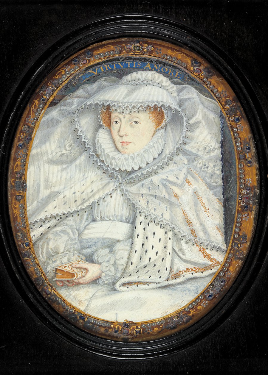 Egy hölgy, amelyet hagyományosan Mária skót királynőként azonosítanak (akvarell pergamen) alkotó: Nicholas Hilliard