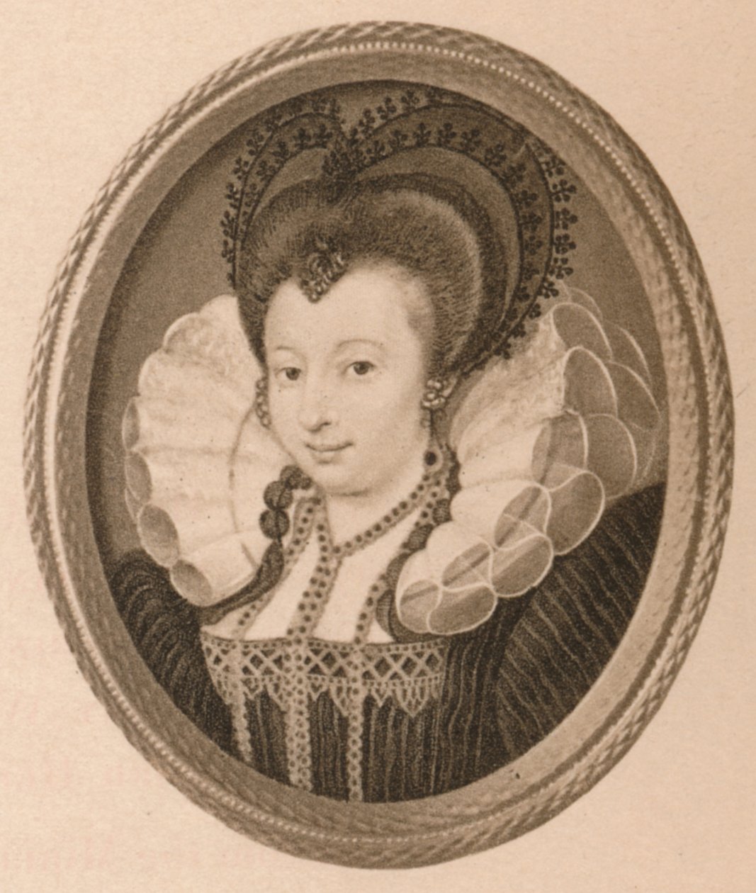 Catherine Knevett, Suffolk grófnője, 1904. századi XVI alkotó: Nicholas Hilliard