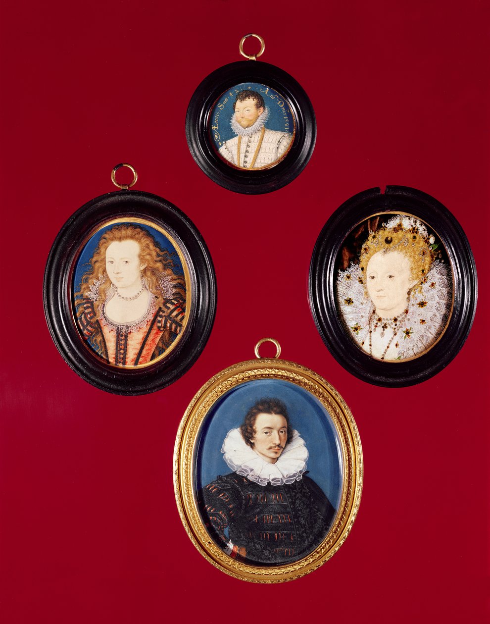 Miniatűrgyűjtemény: Francis Drake (jelenleg a Nemzeti Arcképcsarnokban, lásd 1619); I. Erzsébet (jelenleg a Nemzeti Arcképcsarnokban); Isaac Oliver; Erzsébet, Csehország királynője alkotó: Nicholas Hilliard