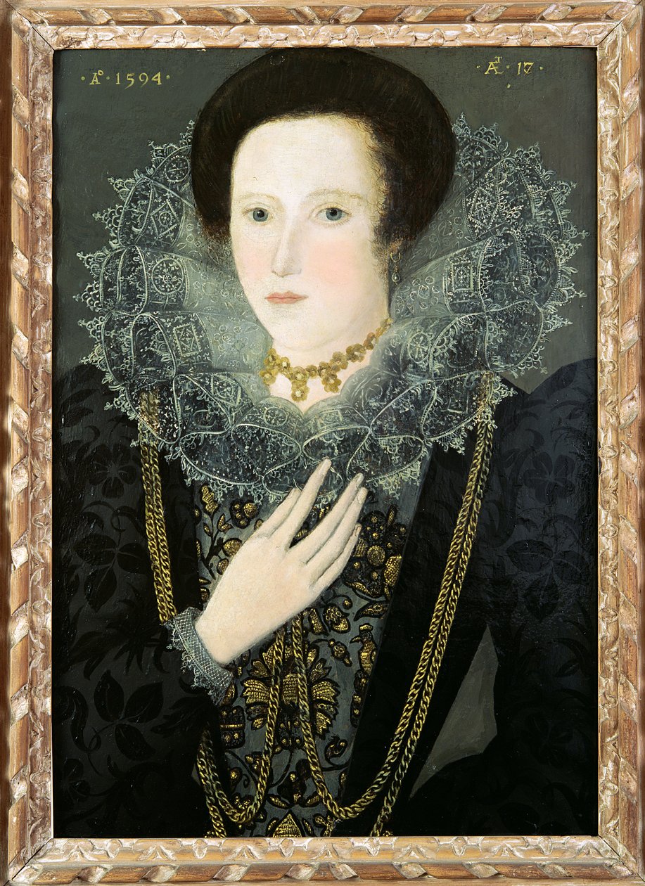 Dorothy Huddelston (született: Dormer), 1594 alkotó: Nicholas Hilliard