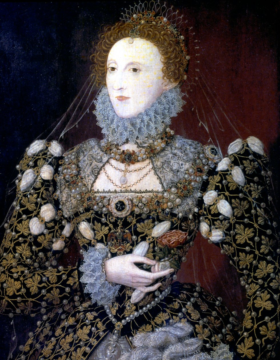 I. Erzsébet, Anglia és Írország királynője, 1575 alkotó: Nicholas Hilliard