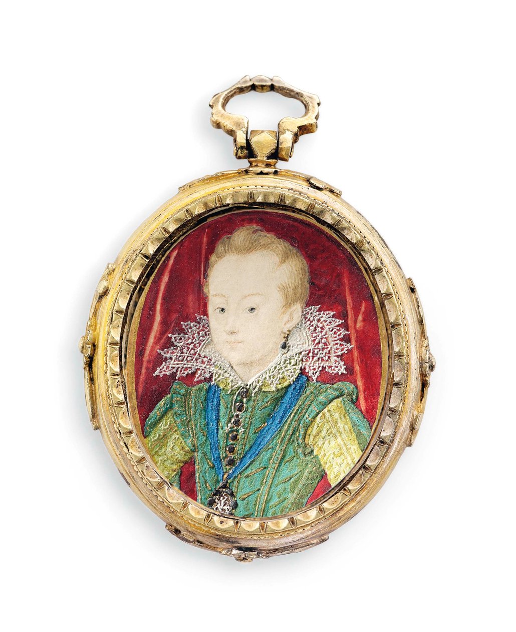 I. Károly király, amikor York hercege, fiúként (vellum később aranyozott fémkeretben) alkotó: Nicholas Hilliard