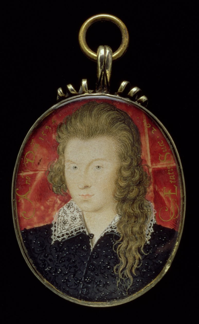 No. 3856 Henry Wriothesley, Southampton 3. grófja (1573-1624), 1594 körül (guache pergamen) alkotó: Nicholas Hilliard