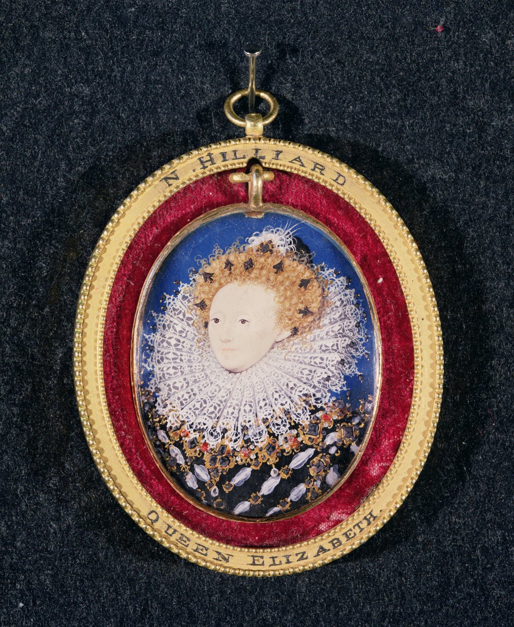 I. Erzsébet királynő portréja (wc pergamen) alkotó: Nicholas Hilliard