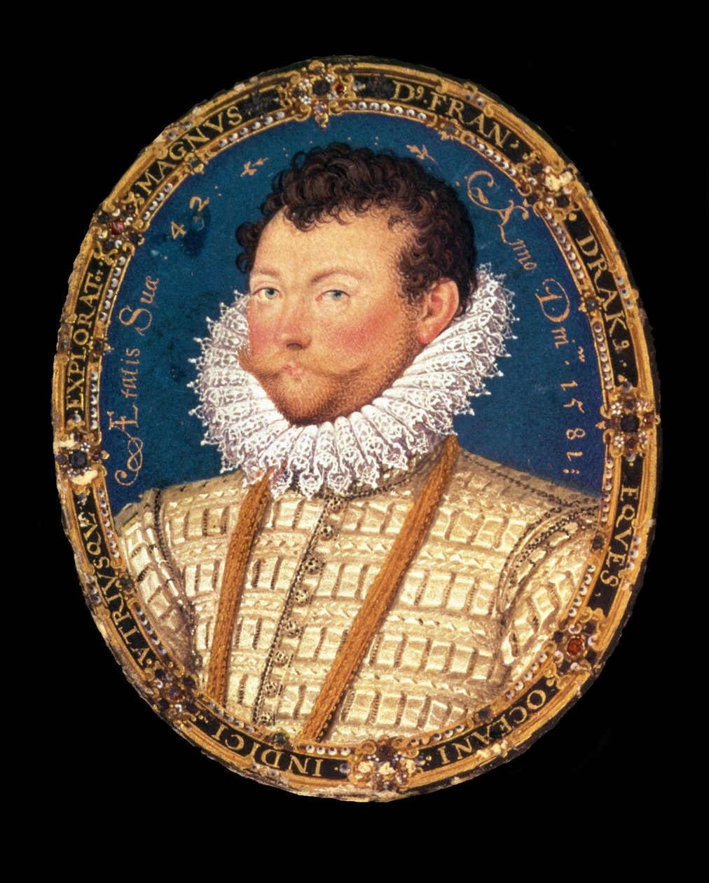 Sir Francis Drake portréja, 1581 alkotó: Nicholas Hilliard