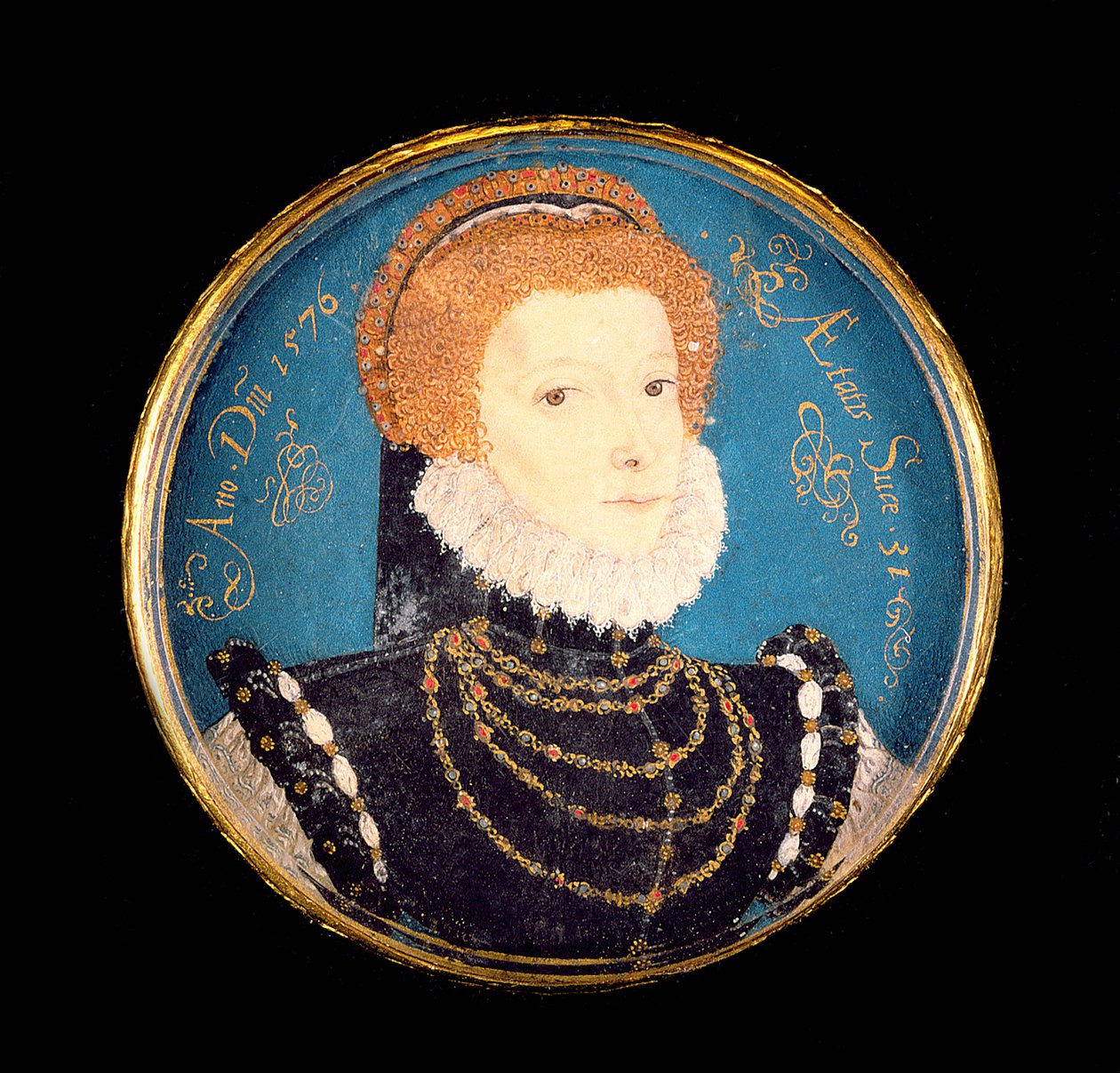 Női portré, 1576 (wc pergamen) alkotó: Nicholas Hilliard
