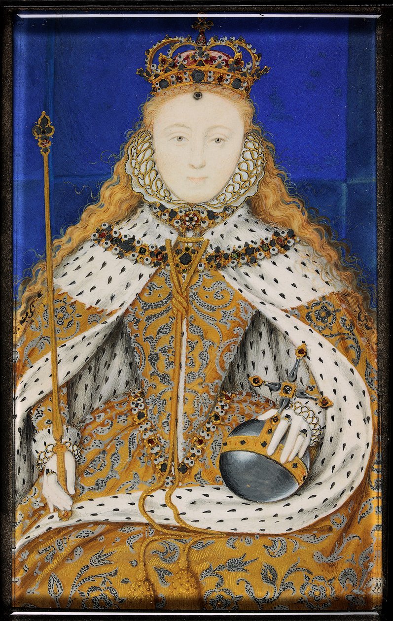 Erzsébet királynő (zománc) alkotó: Nicholas Hilliard