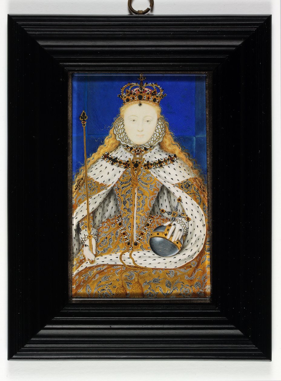 Erzsébet királynő (zománc) alkotó: Nicholas Hilliard
