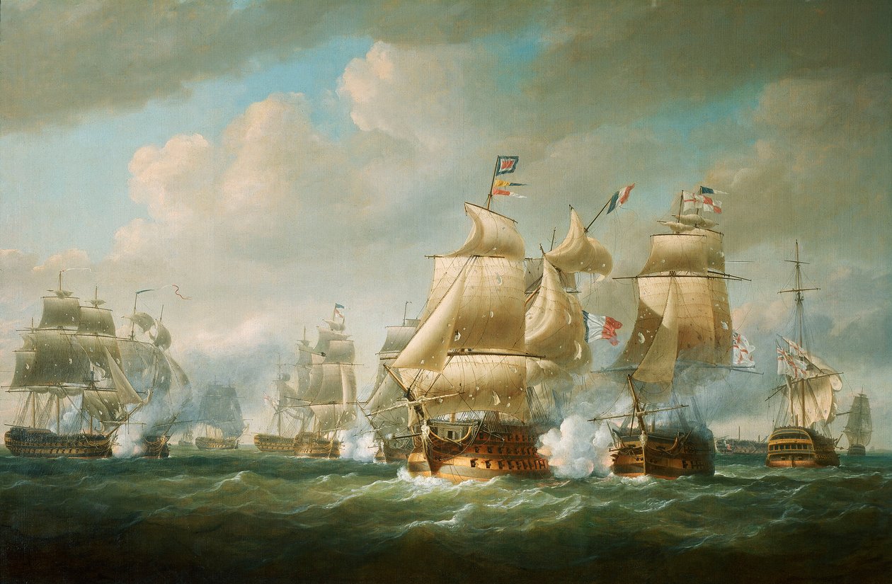 Duckworth akciója San Domingónál, 1806. február 6. alkotó: Nicholas Pocock