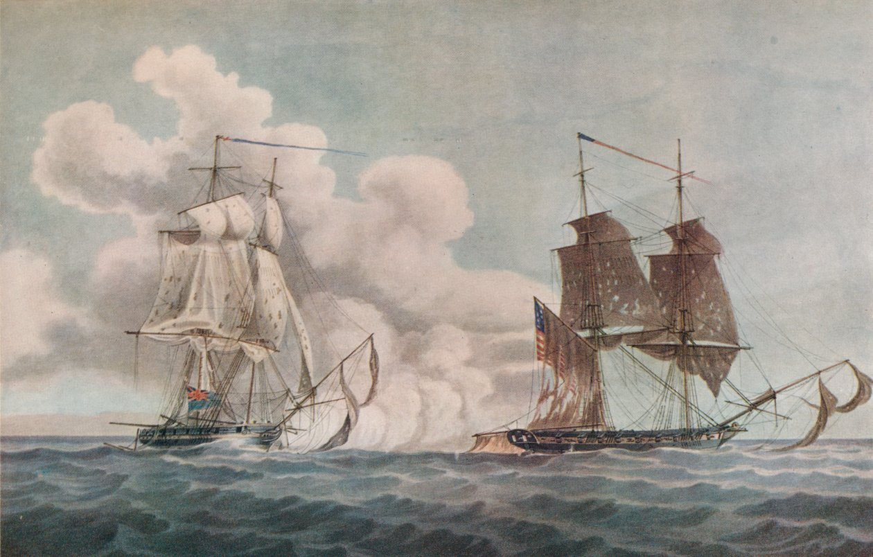 Csomaghajó és közlegény, c1819 alkotó: Nicholas Pocock