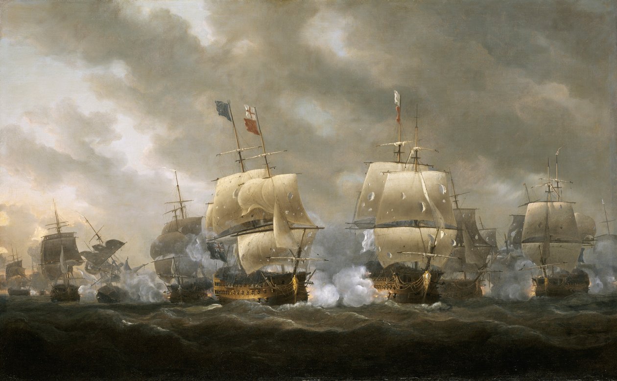 A Quiberon-öbölbeli csata, 1759. november 20. alkotó: Nicholas Pocock