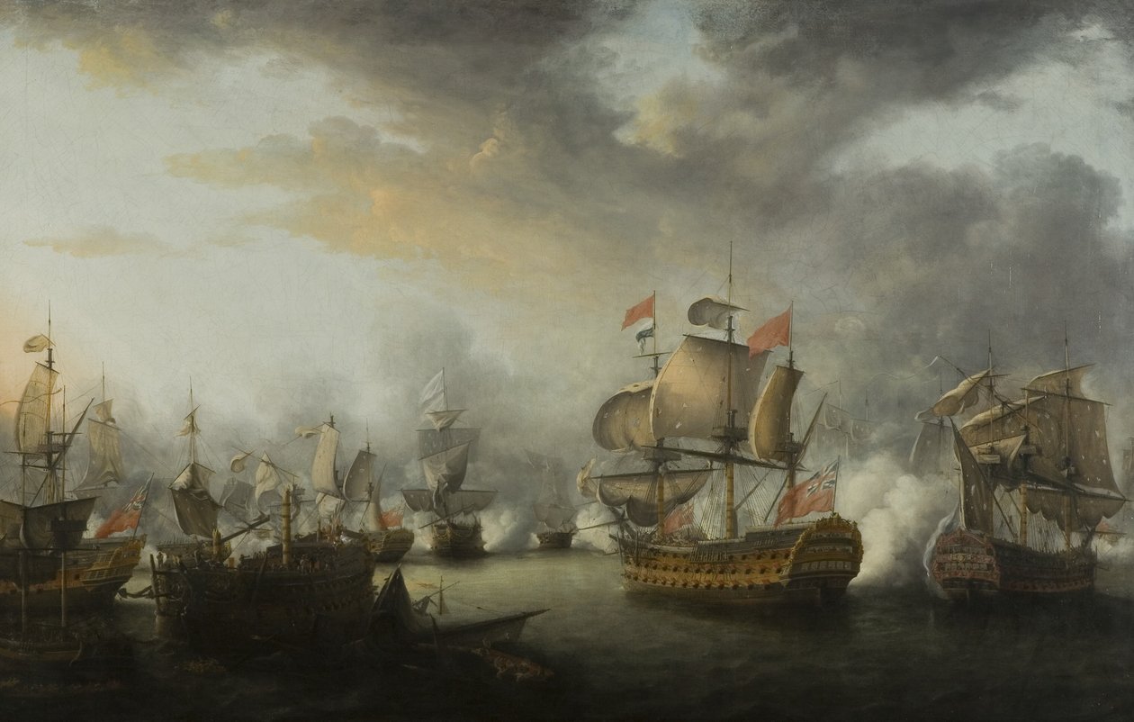 A szentek csatájának lezárása, 1782 körül (olaj, vászon) alkotó: Nicholas Pocock