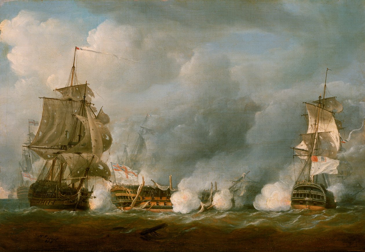 A "védelem" az 1794. június 1-i csatában alkotó: Nicholas Pocock