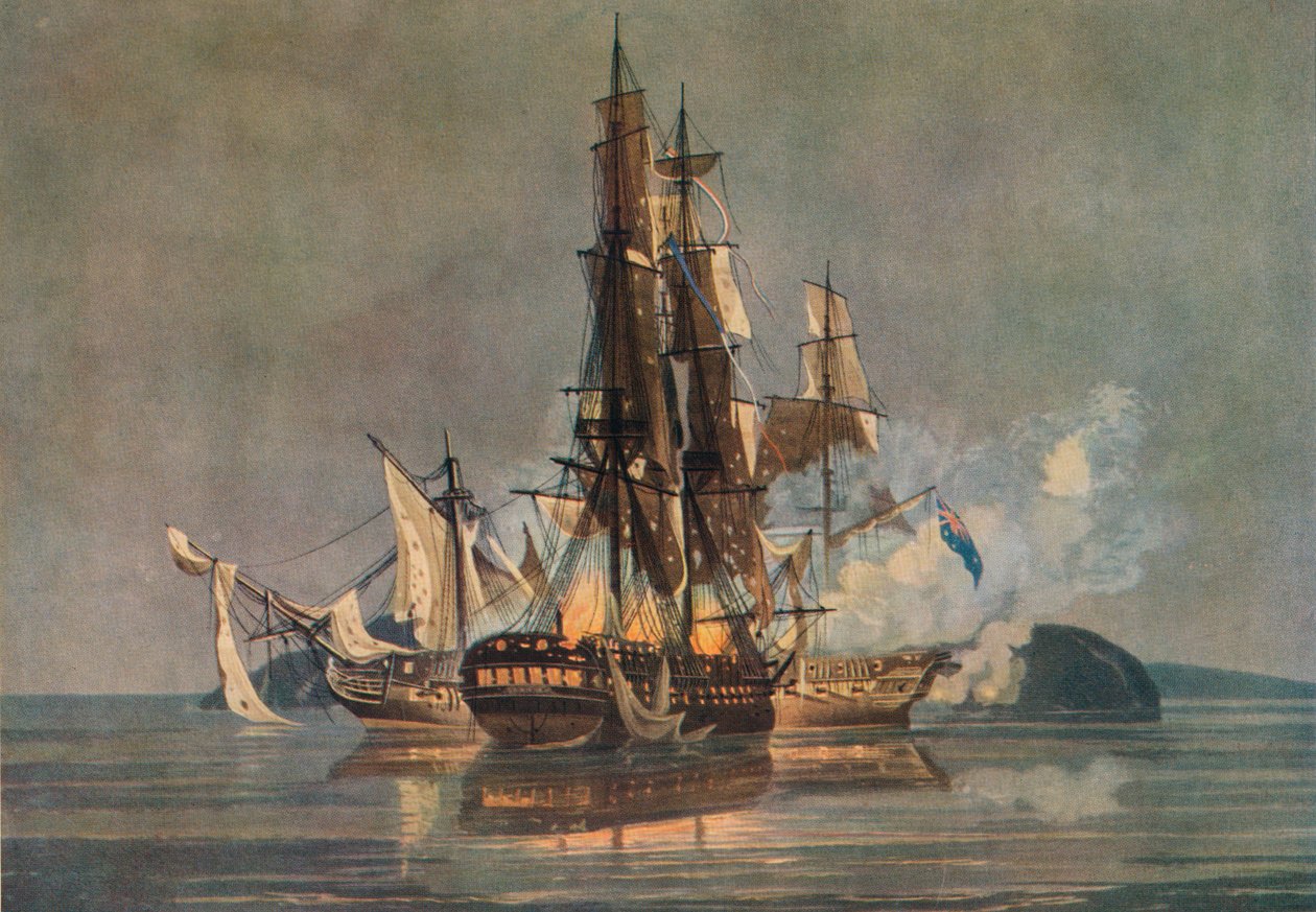 Az utolsó francia-brit fregatt-akció, 1815 alkotó: Nicholas Pocock