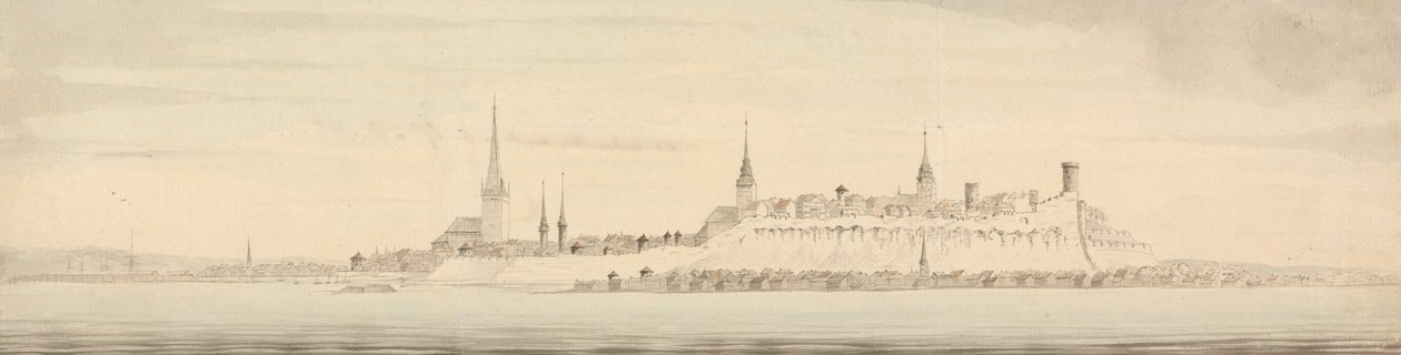 Kilátás Revelre, Észtország fővárosára alkotó: Nicholas Pocock