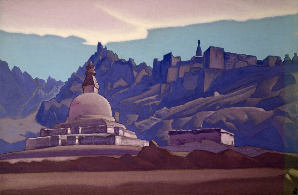 Temetkezési halom, Ladakh, 1937 alkotó: Nicholas Roerich
