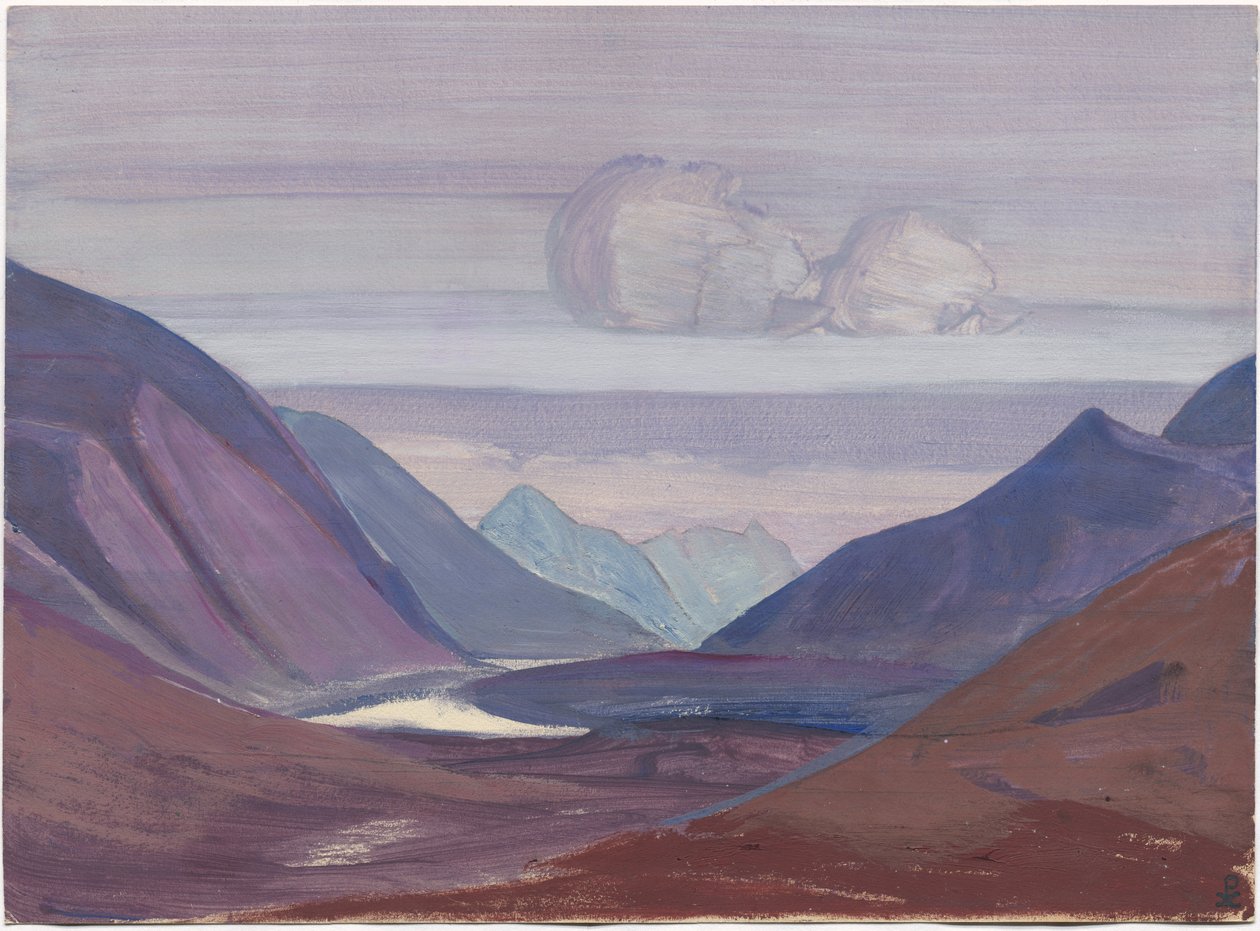 Chandra folyó, tanulmány, 1931 alkotó: Nicholas Roerich