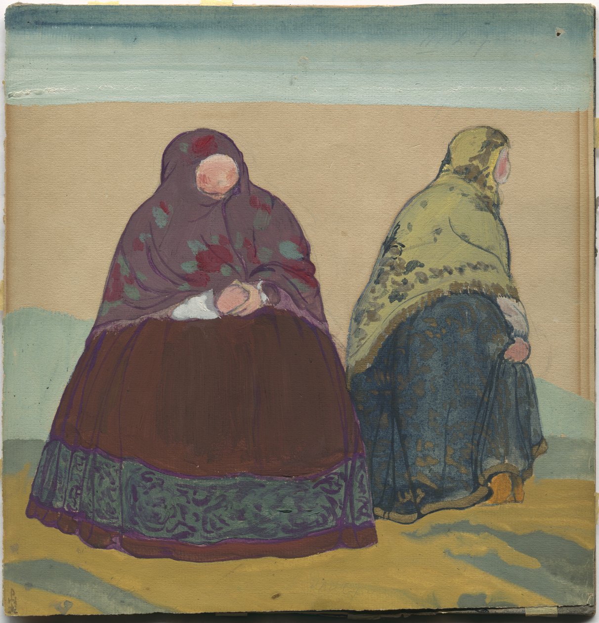 Jelmezterv Rimszkij-Korszakov „Szaltán cár meséje” című operájához, 1919 alkotó: Nicholas Roerich