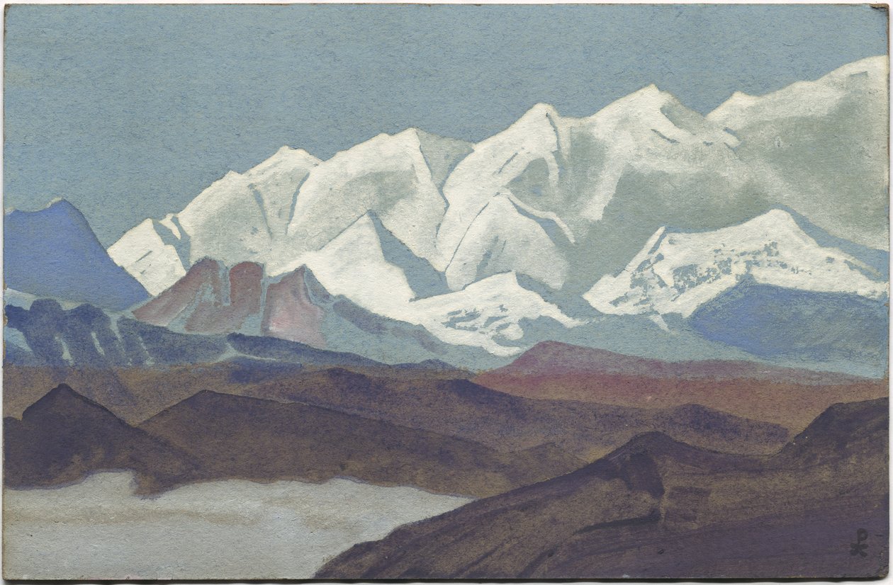 Himalája, Kanchenjunga hegység, 1936 alkotó: Nicholas Roerich