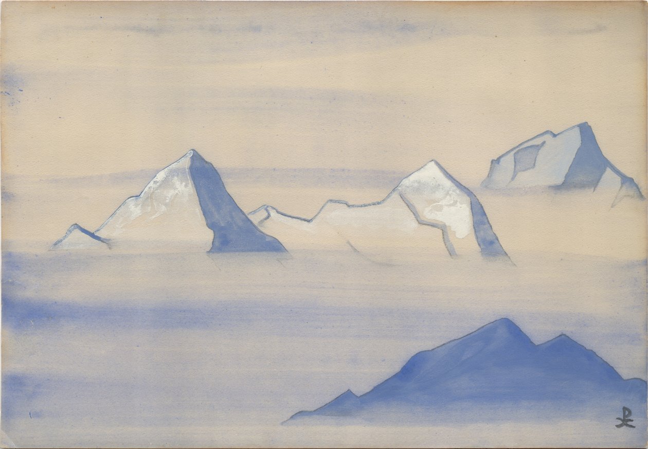 Himalája, albumlevél, 1934 alkotó: Nicholas Roerich