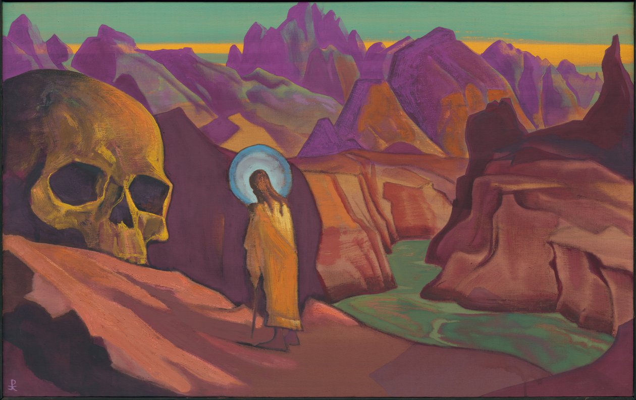 Issa és az óriás koponyája, 1932 alkotó: Nicholas Roerich