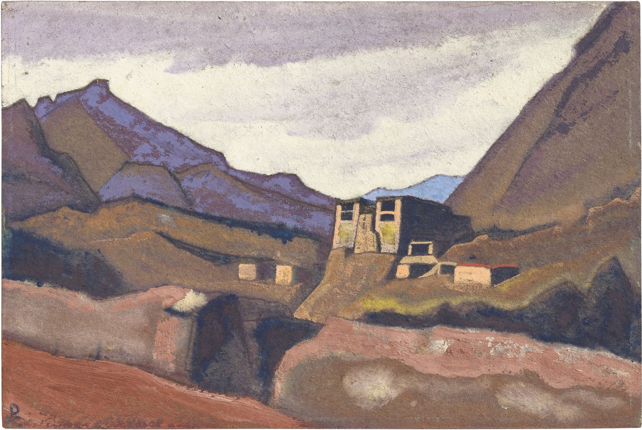 Ladakh par Roerich, Nicholas (1874-1947). Tempera kartonon, mérete: 30,5x45,7 alkotó: Nicholas Roerich