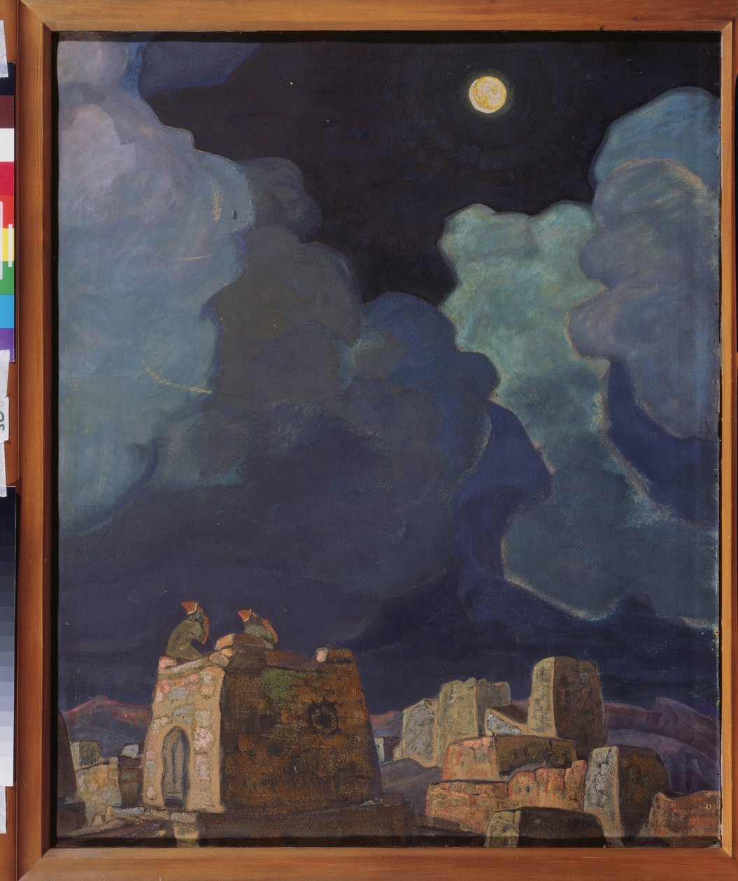 Macheski (Fehéroroszország). Hold emberek. Nicholas Roerich (1874-1947) munkája, tempera és olaj, karton alkotó: Nicholas Roerich