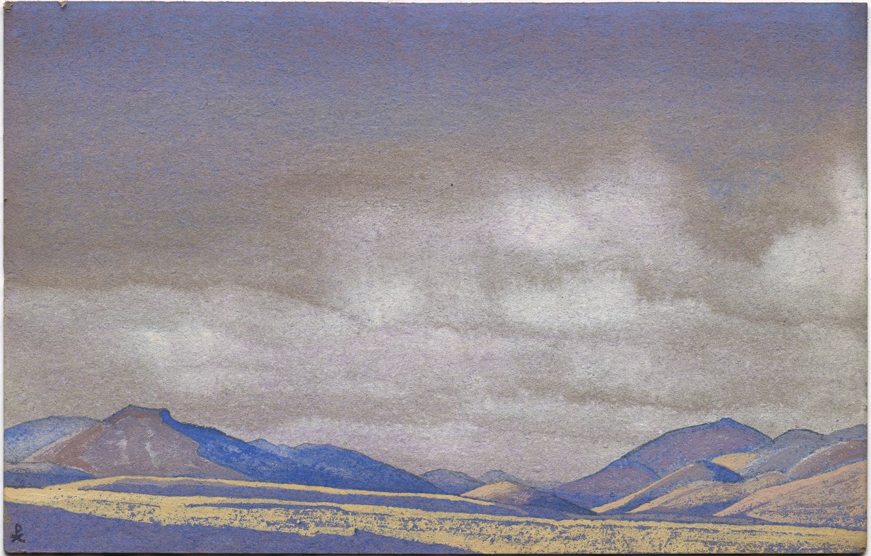 Mongólia, Chahar dombjai, 1936 alkotó: Nicholas Roerich