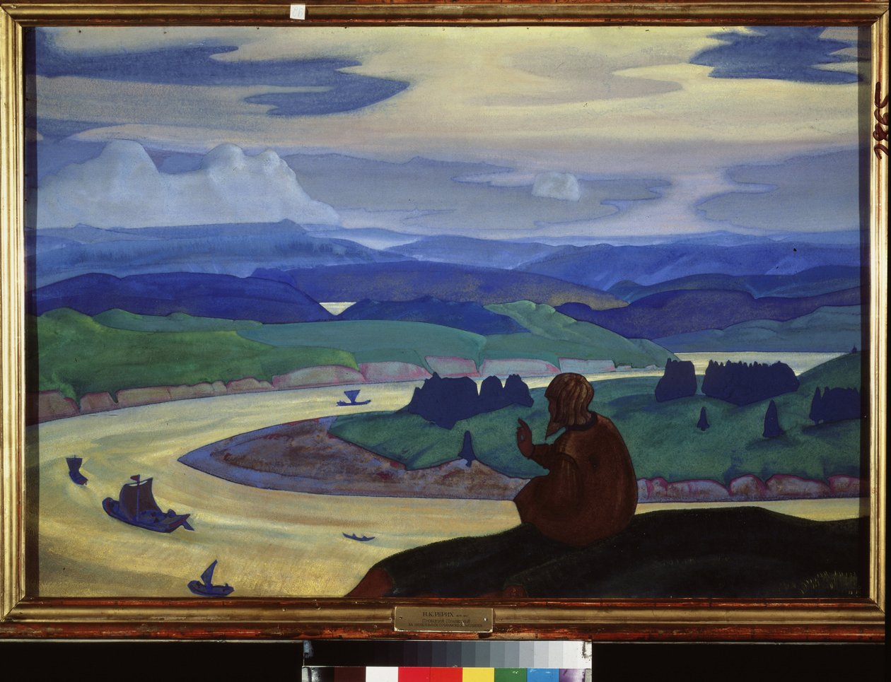 Nagy Prokopé (vagy Le Tondu) (1380-1434 körül) ismeretlen utazókért imádkozik. Nicholas Roerich (1874-1947) munkája, tempera kartonon alkotó: Nicholas Roerich