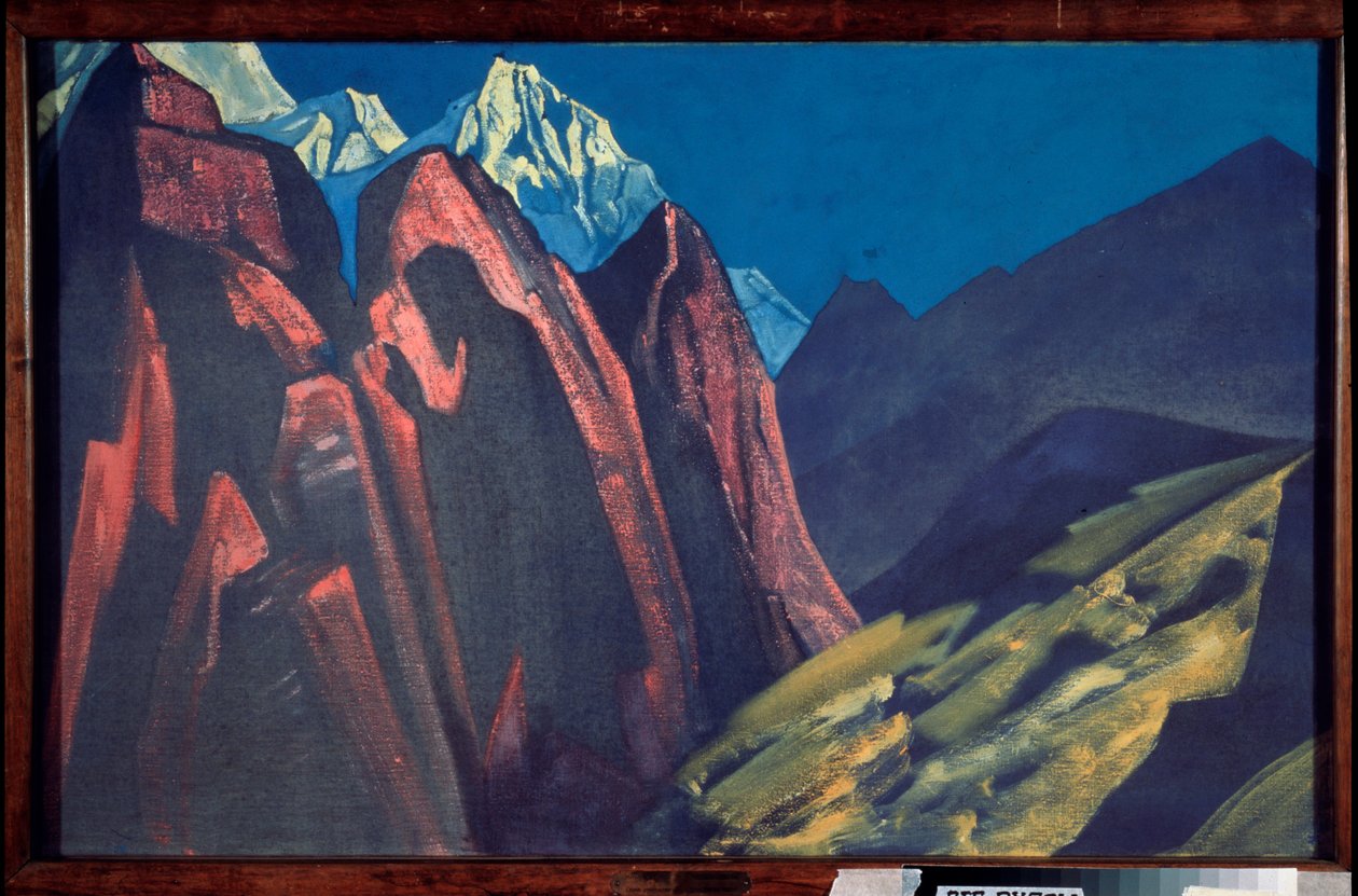 Árnyéka (A tanár árnyéka). Nicolas (Nicholas) Roerich (1874-1947) alkotása, tempera, vászon alkotó: Nicholas Roerich