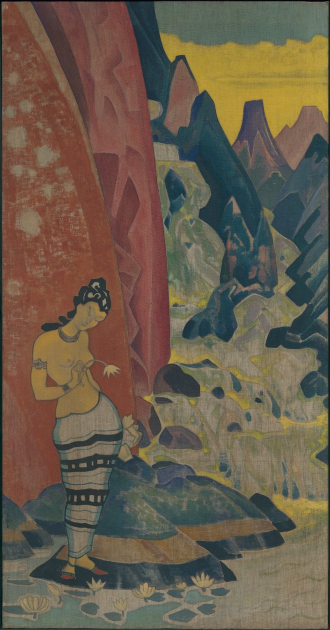 A vízesés dala, dísztábla, "Bölcs álmok" sorozat, 1920 alkotó: Nicholas Roerich