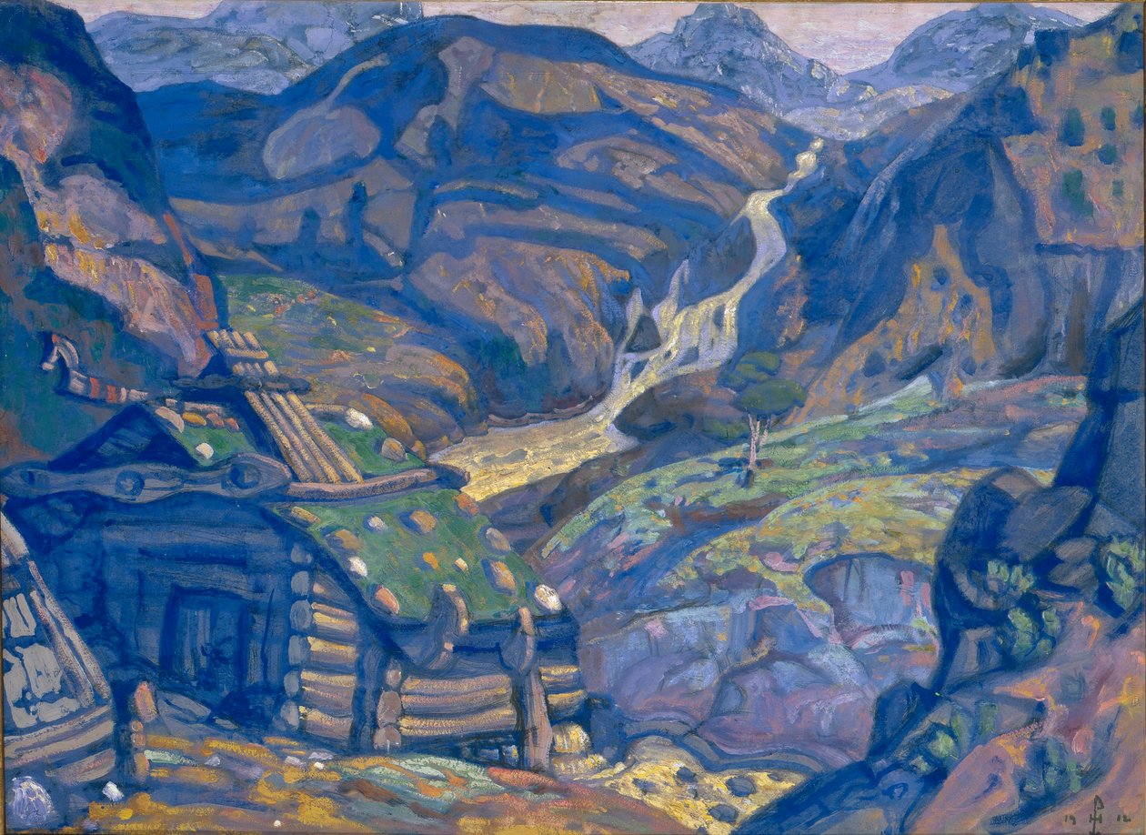 Színpadterve H. Ibsen Peer Gynt című színházi darabjához, 1912 alkotó: Nikolai Konstantinowitsch Roerich