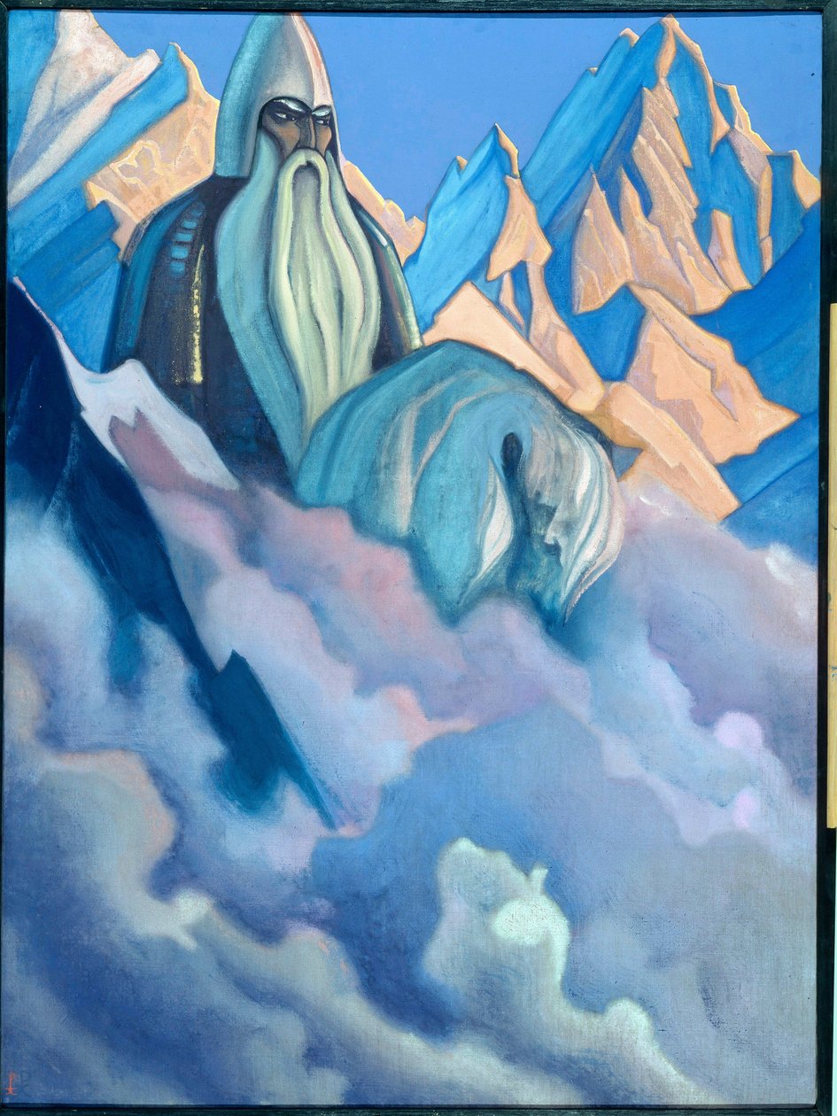 Szvjatogor (orosz legendás karakter). Nicolas (Nicholas) Roerich (1874-1947) festménye, tempera, vászon alkotó: Nicholas Roerich