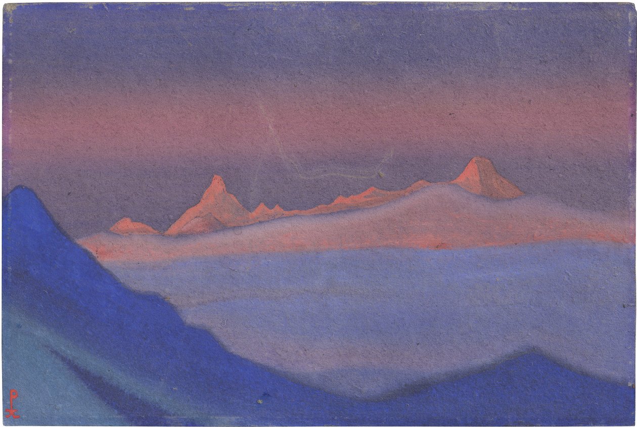 Tangla La par Roerich, Nicholas (1874-1947). Tempera kartonon, mérete: 30,5x45,7 alkotó: Nicholas Roerich