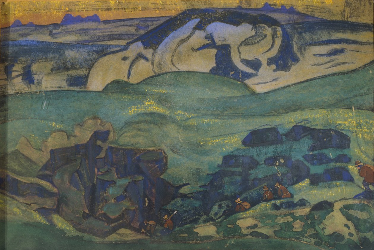 A tchud törzs a föld alá került, 1913 alkotó: Nikolai Konstantinowitsch Roerich
