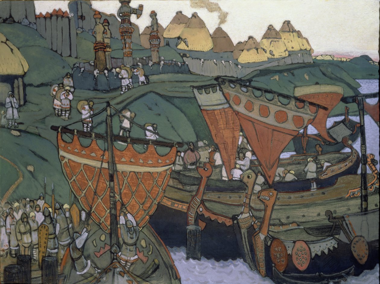 Szlávok a Dnyepernél, 1905 alkotó: Nicholas Roerich