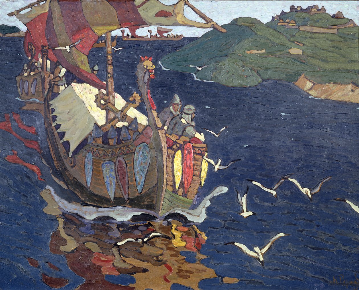 Látogatók a tengerentúlról, 1901 alkotó: Nicholas Roerich