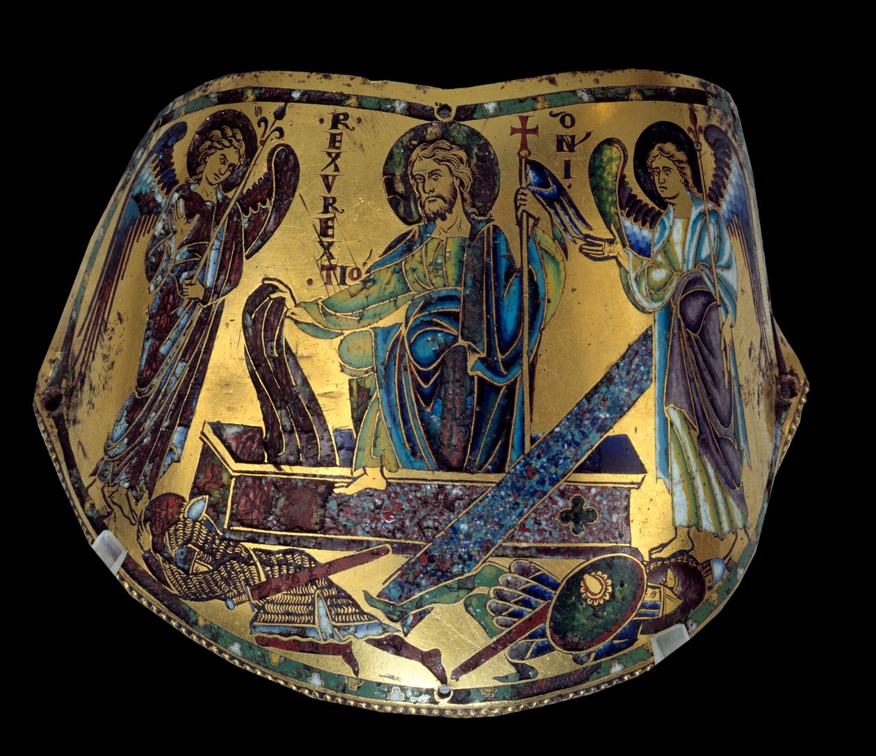Armilla: A feltámadás. Meuse réz és zománc díszkarkötő. Nicolas Verdun műhelye (kb.1130/50-1205) Középkor, kb. 1170-1180. Párizs, Musee du Louvre alkotó: Nicholas of Verdun