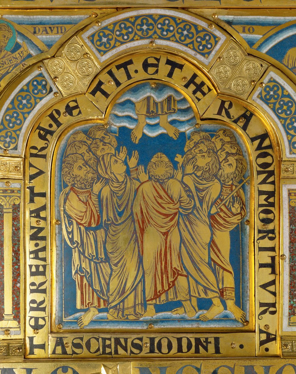 Krisztus mennybemenetele a verduni oltárról ... alkotó: Nicholas of Verdun