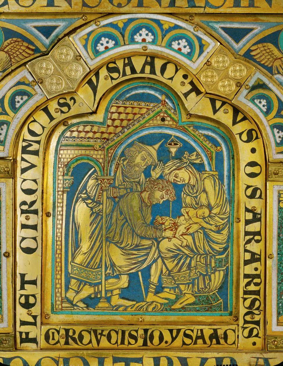 Izsák körülmetélése ... (zománc aranyozott rézre) alkotó: Nicholas of Verdun