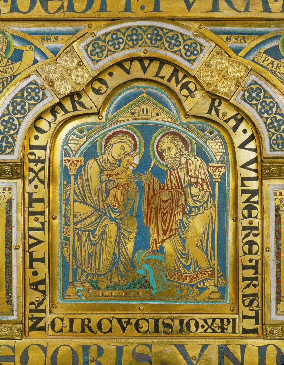 Jézus körülmetélése ... (zománc aranyozott rézre) alkotó: Nicholas of Verdun