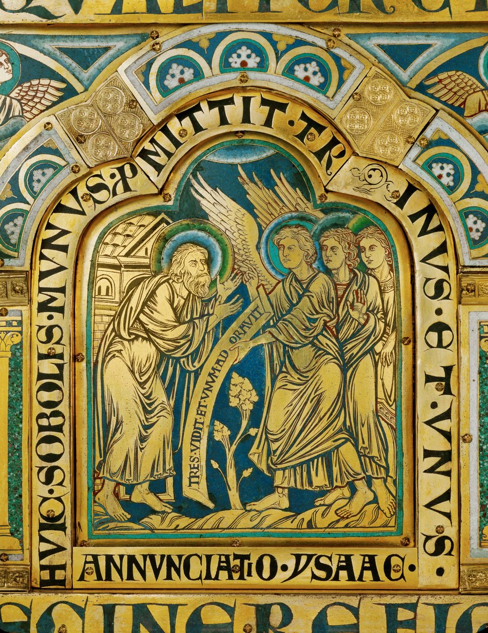 A három angyal meglátogatja Ábrahámot ... alkotó: Nicholas of Verdun