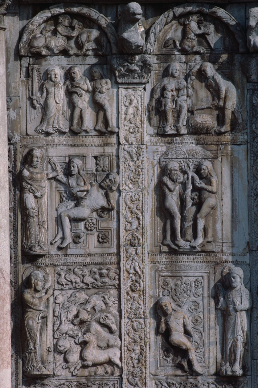 Részlet a nyugati tornác déli oldaláról, c. 1120-38 (lásd: 136521 és 136522) alkotó: Nicholaus