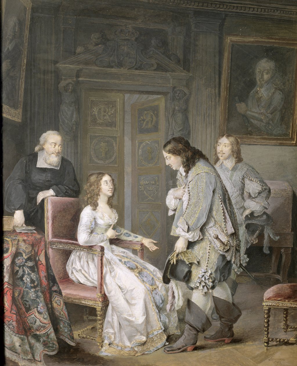 Kristina svéd királyné (1626-89) és X. Károly Gusztáv svéd király (1622-60) 1793 alkotó: Niclas II Lafrensen