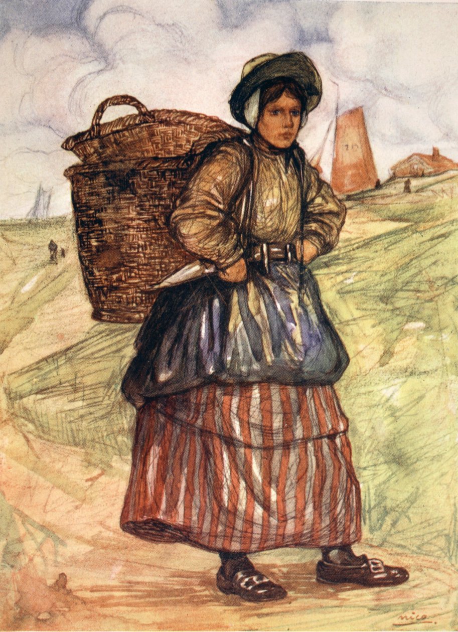 Egy zandvoorti halásznő, 1904 alkotó: Nico Jungman