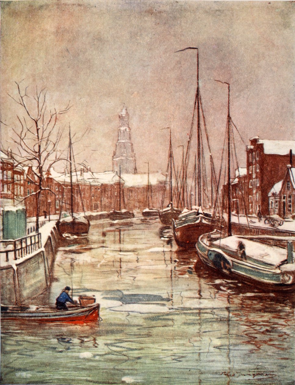A groningeni csatorna kora télen, 1904 alkotó: Nico Jungman