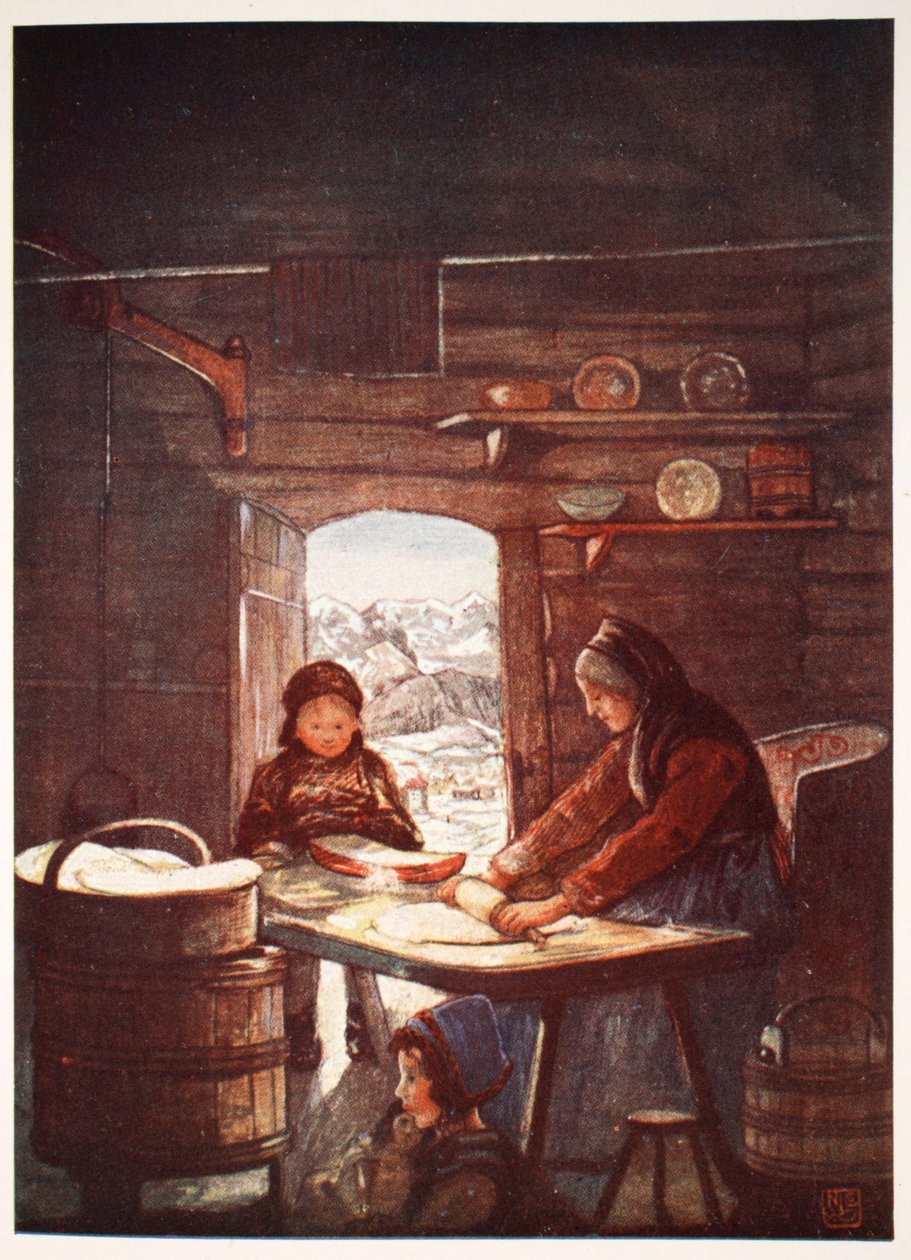 Flad-Brod készítése: nyaralóbelső, 1905 alkotó: Nico Jungman
