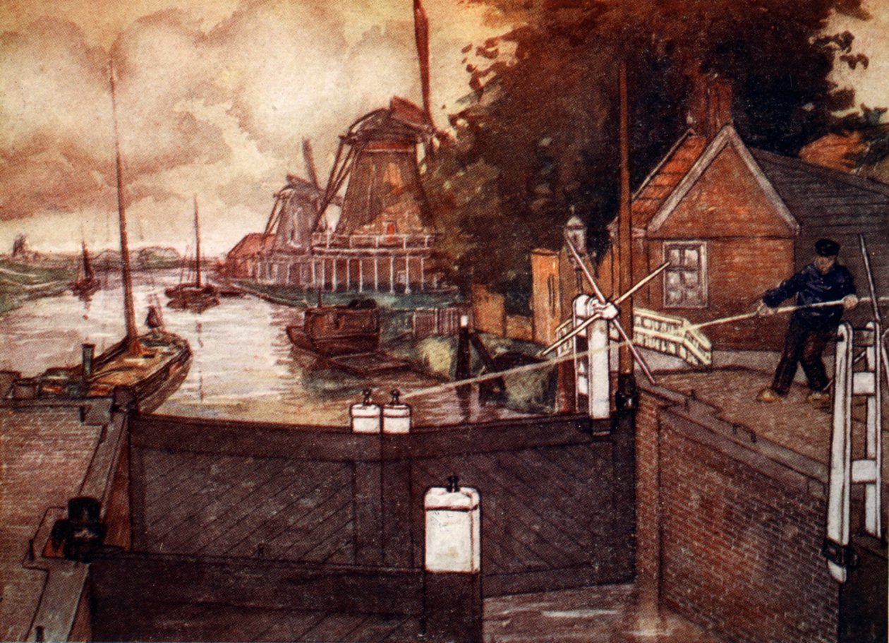 Noordervaldeursluis, Zaandam, 1904 alkotó: Nico Jungman