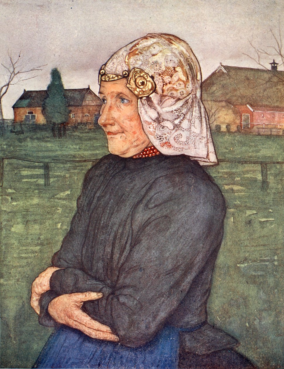 Drenthe-i öregasszony, 1904 alkotó: Nico Jungman