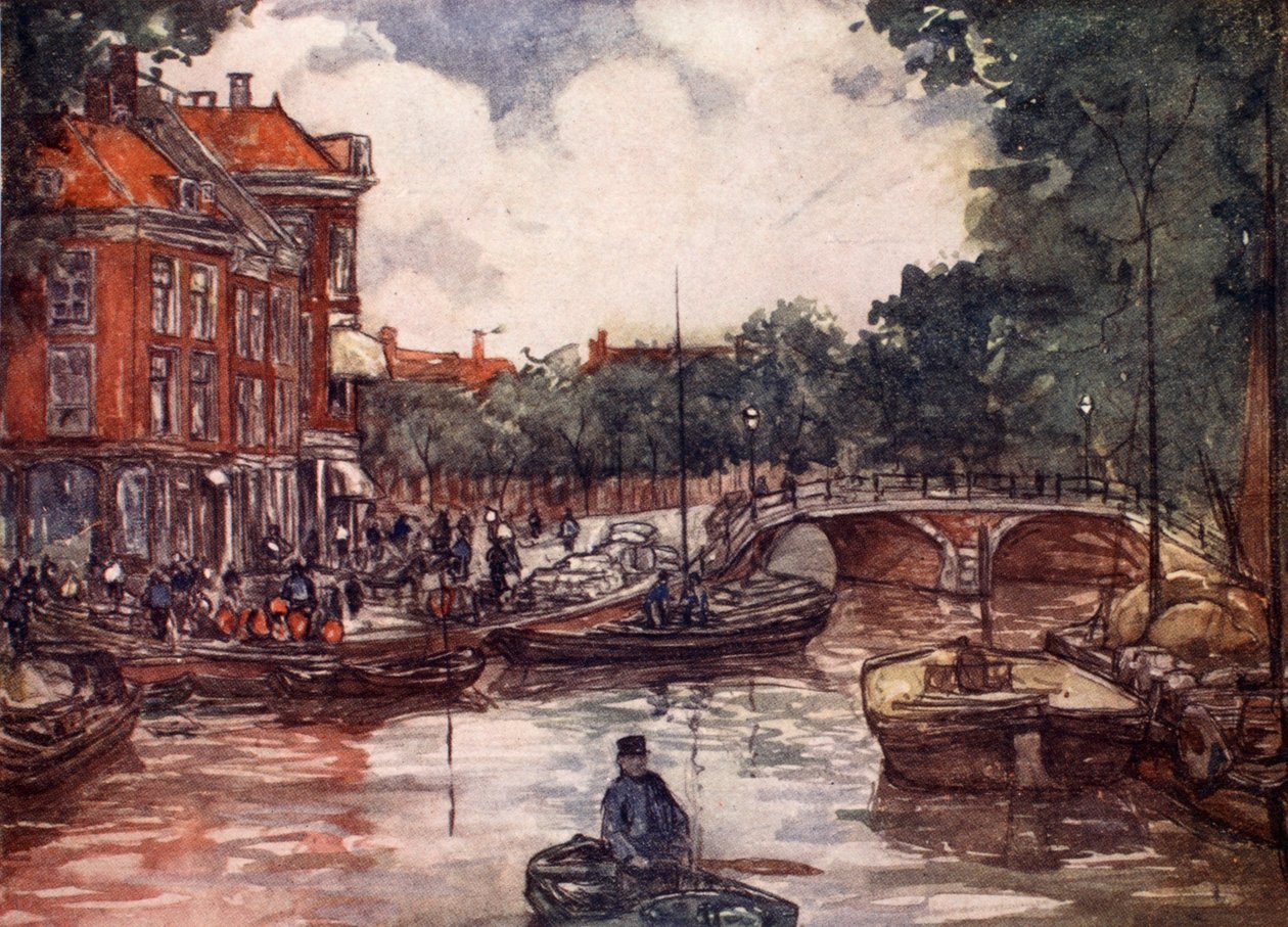 A halhíd, Leiden, 1904 alkotó: Nico Jungman
